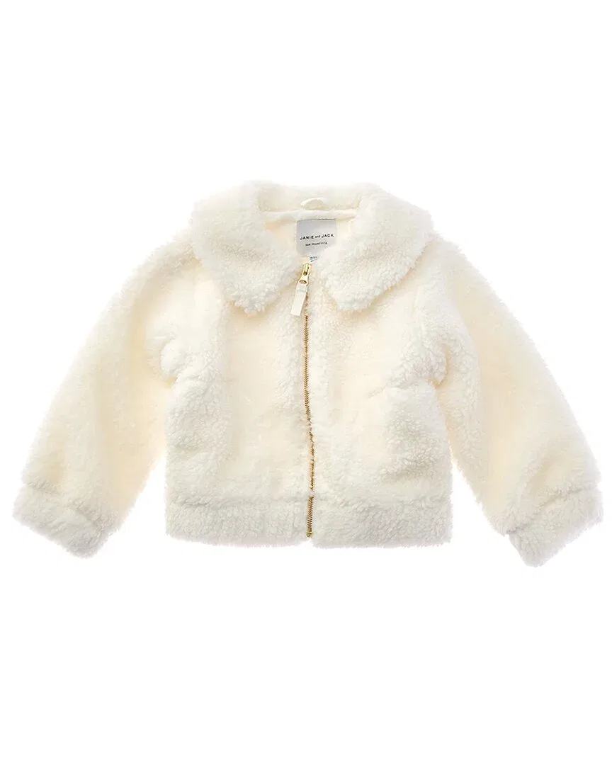 Детская куртка-шепа с воротником The Collared Sherpa Jacket Janie and Jack, White