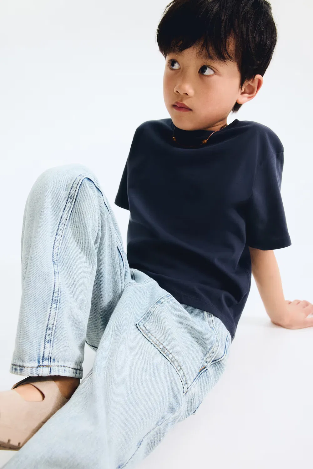 Брюки из хлопчатобумажной джинсовой ткани H&M, Helles Denimblau — фото 2
