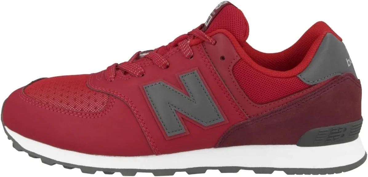 Детские кроссовки для девочек с классической шнуровкой 574 V1 New Balance, Red/Black
