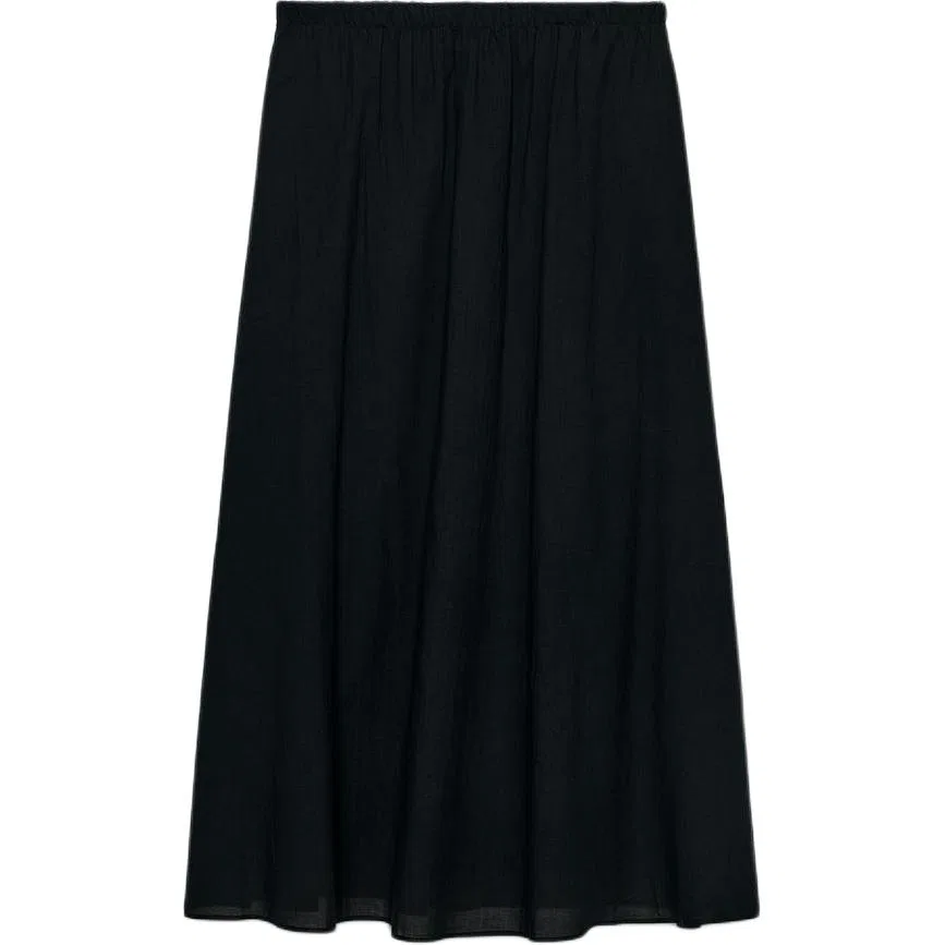 Женская юбка-трапеция с длиной миди ZARA, Black