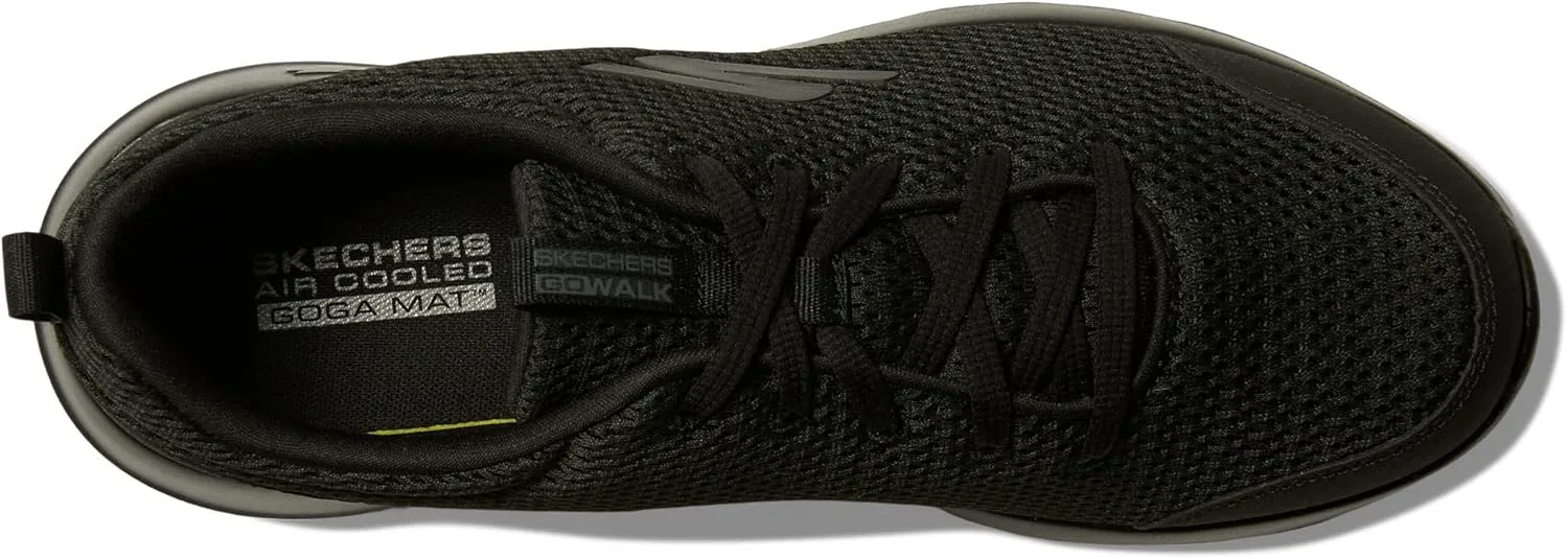 Мужские кроссовки Skechers Gowalk Max для спортивных тренировок и ходьбы с амортизирующей вставкой с воздушным охлаждением, черный — фото 2
