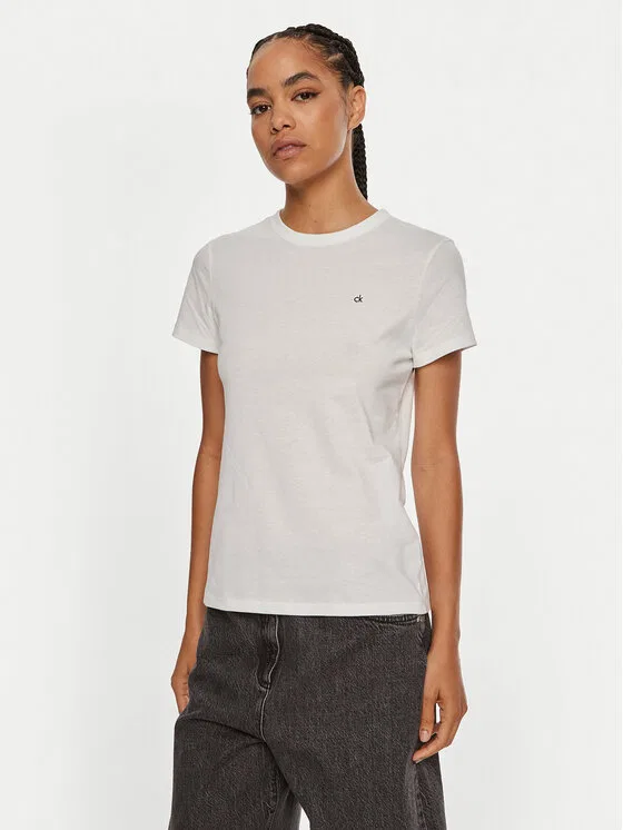 Футболка slim fit Emb Graphic Calvin Klein, белый