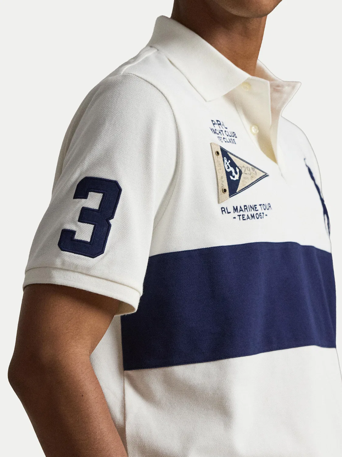Мужское поло стандартного кроя Polo Ralph Lauren, кремовый — фото 4