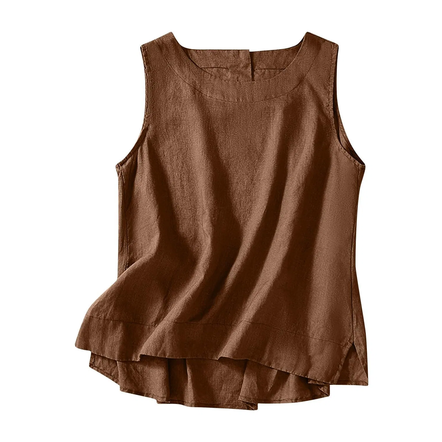Женская хлопковая майка без рукавов, Brown