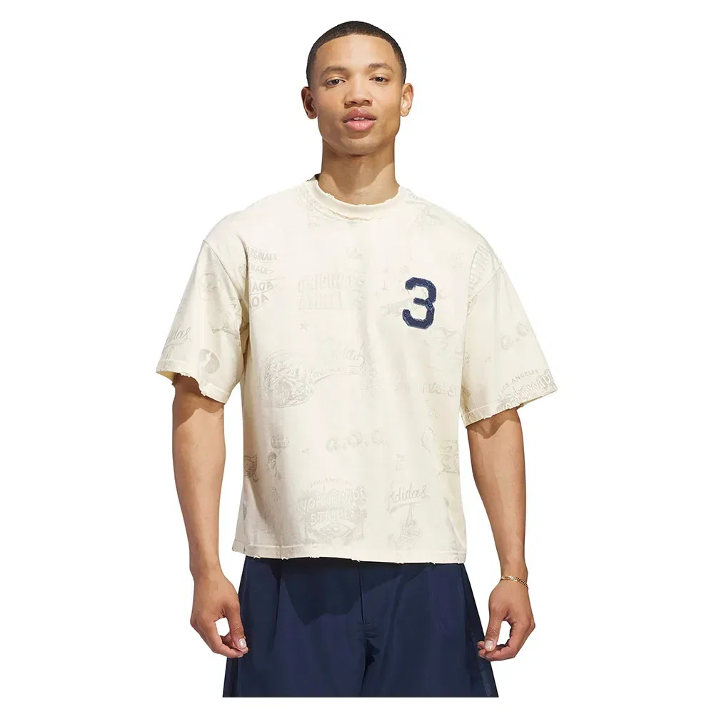 Мужская футболка с принтом Texas A&M Aggies Varsity Graphic Adidas Originals, Beige