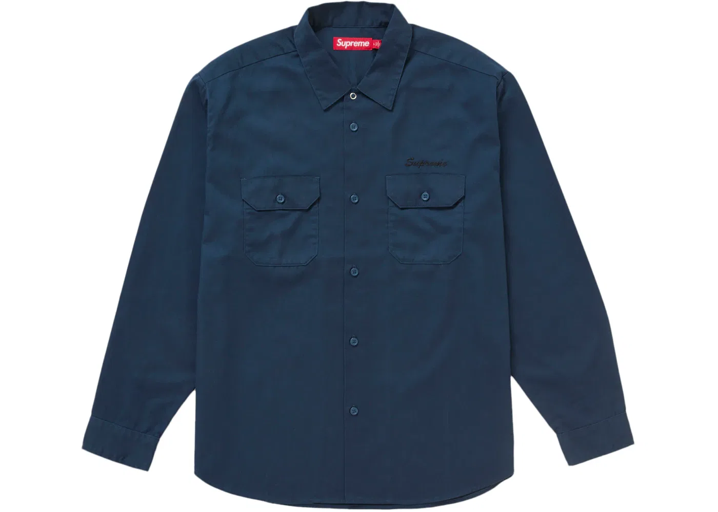 Мужская рубашка с длинным рукавом Supreme Shirt, Light Navy — фото 2
