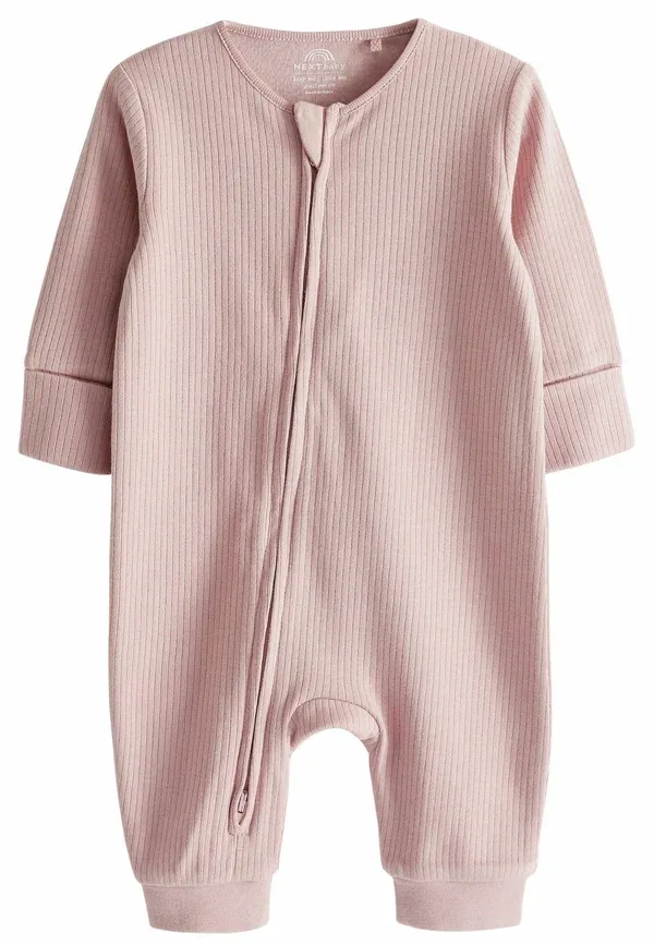 Пижама хлопковая Two way zip footless 3 pack-regular fit Next, Pink, розовый — фото 4