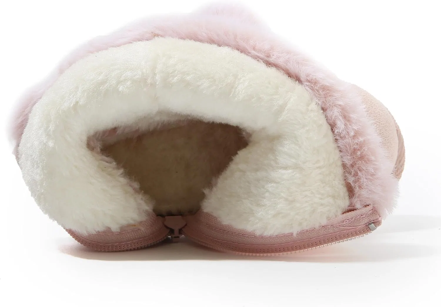 Детские зимние ботинки для девочек и мальчиков Femizee, Pink Pom Zip — фото 4