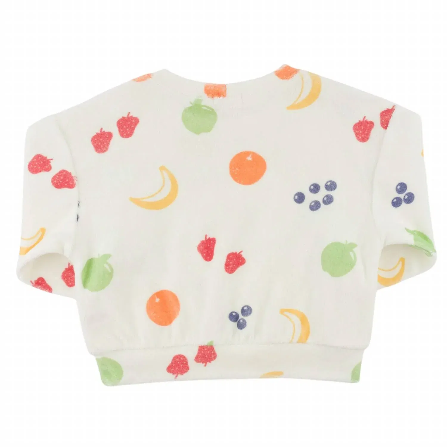 Детский свитшот для девочек с принтом Snack Time Fruits Charlie oh baby!, Oyster — фото 3
