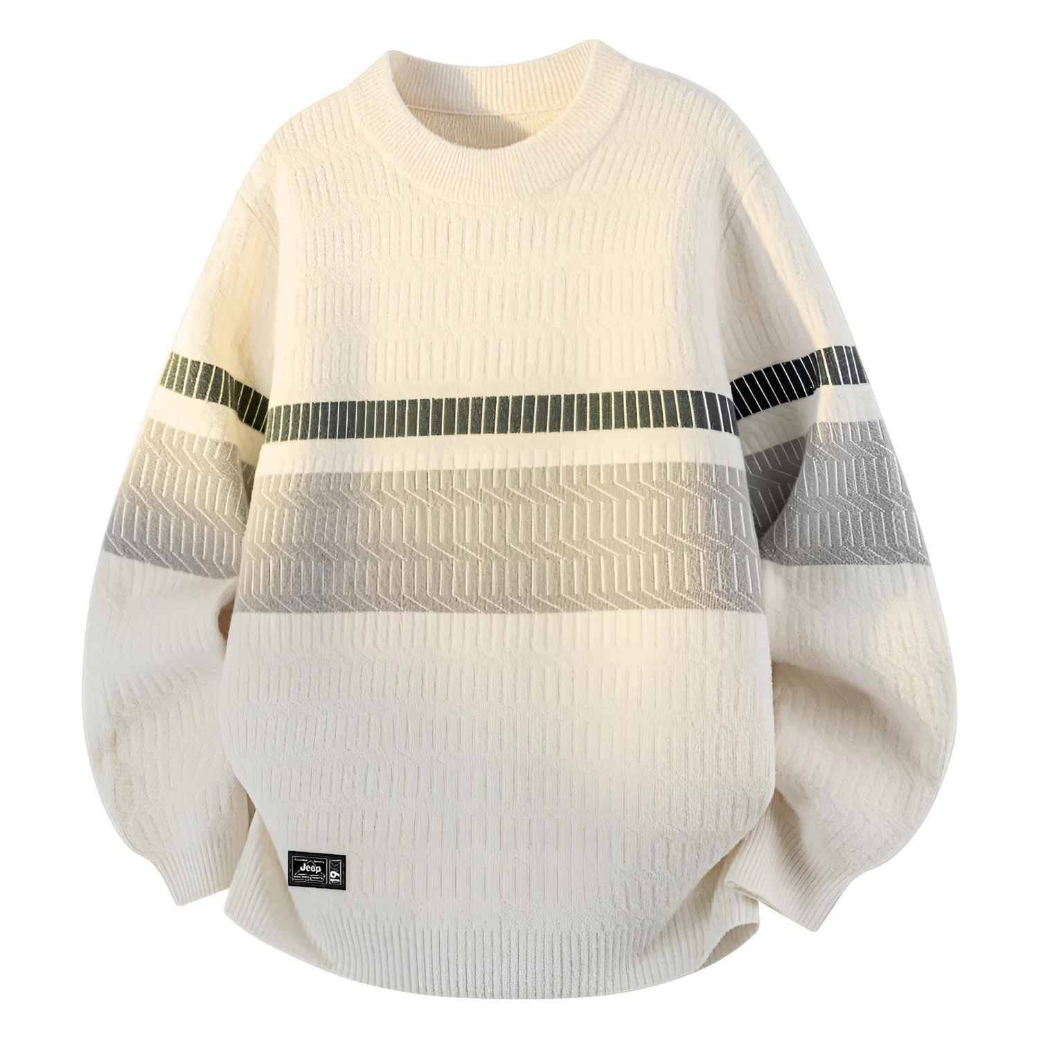 Детский свитер с круглым вырезом Jeep Leisure Collection Knitwear, Carbon Black — фото 3