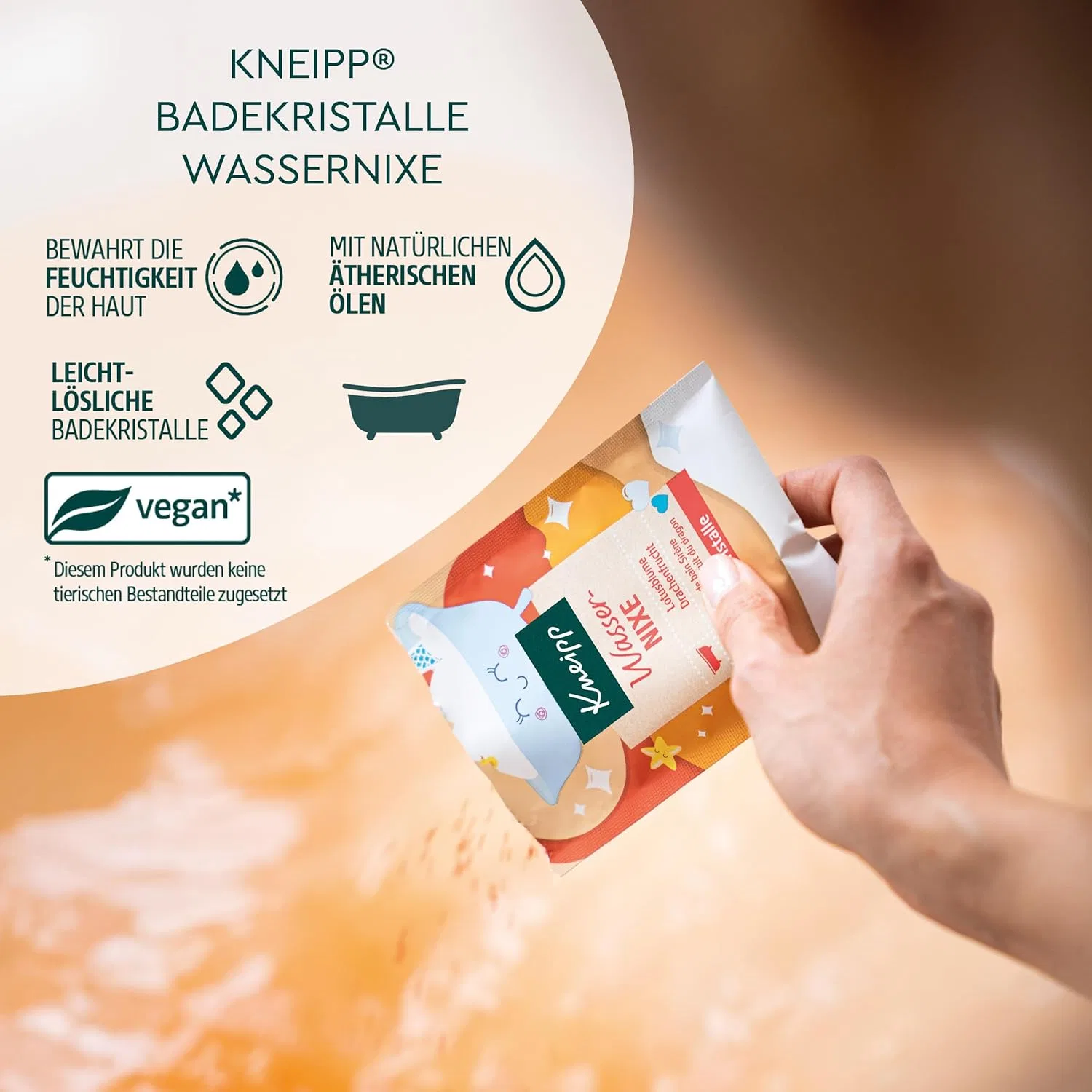 Соль для ванн Kneipp Water Mermaid с экстрактами лотоса и драконьего фрукта, 60 г — фото 3