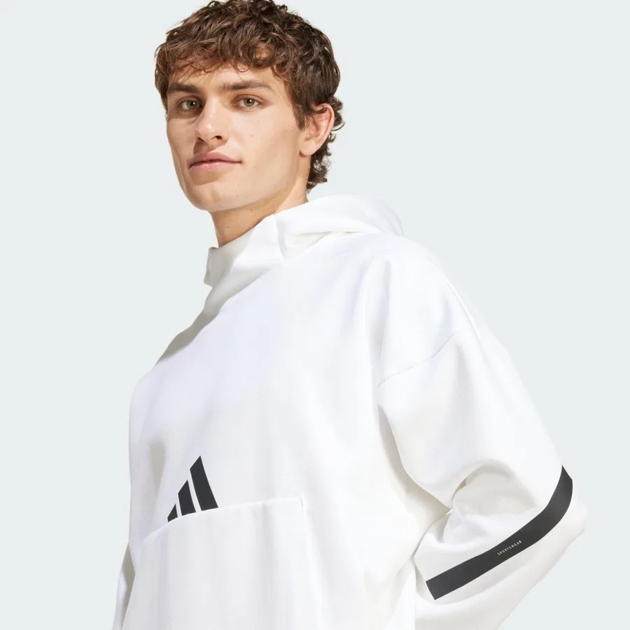 Худи с капюшоном из футера adidas Sportswear Z.N.E. Hoodie, Белый — фото 4