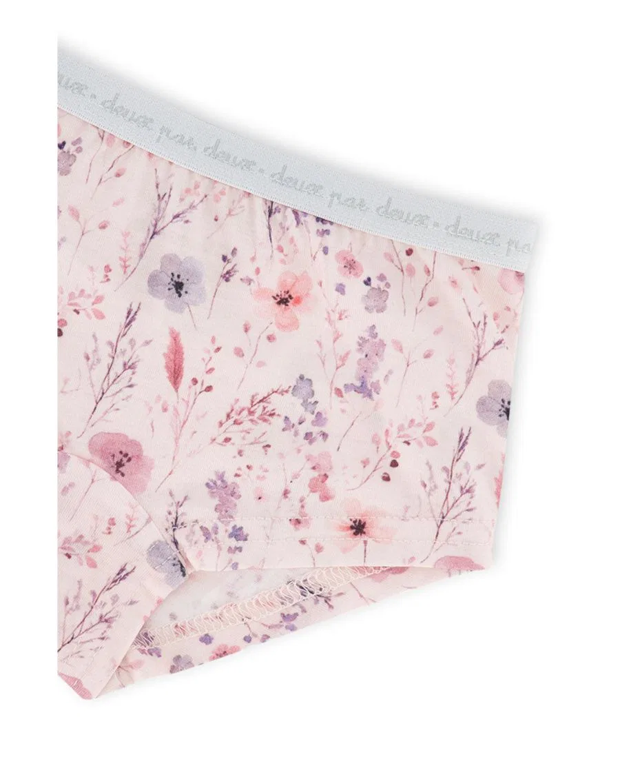 Комплект трусов-слипов с принтом, 3 шт, Holiday Prints Deux par Deux, Pink Printed Flowers — фото 3