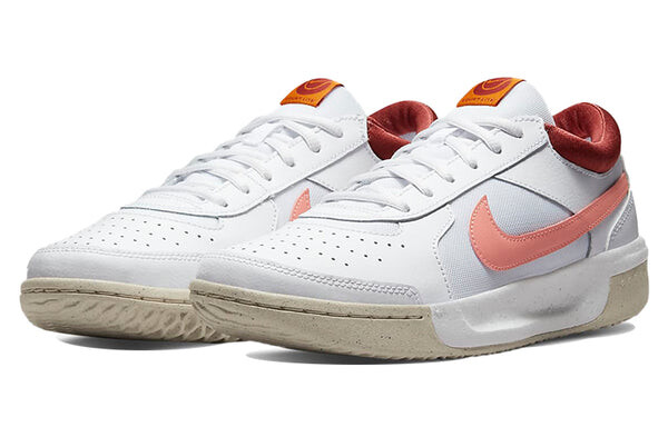 Кроссовки (WMNS) Nike Zoom Court Lite 3 Low-Top Tennis Shoes White/Pink, белый — фото 3