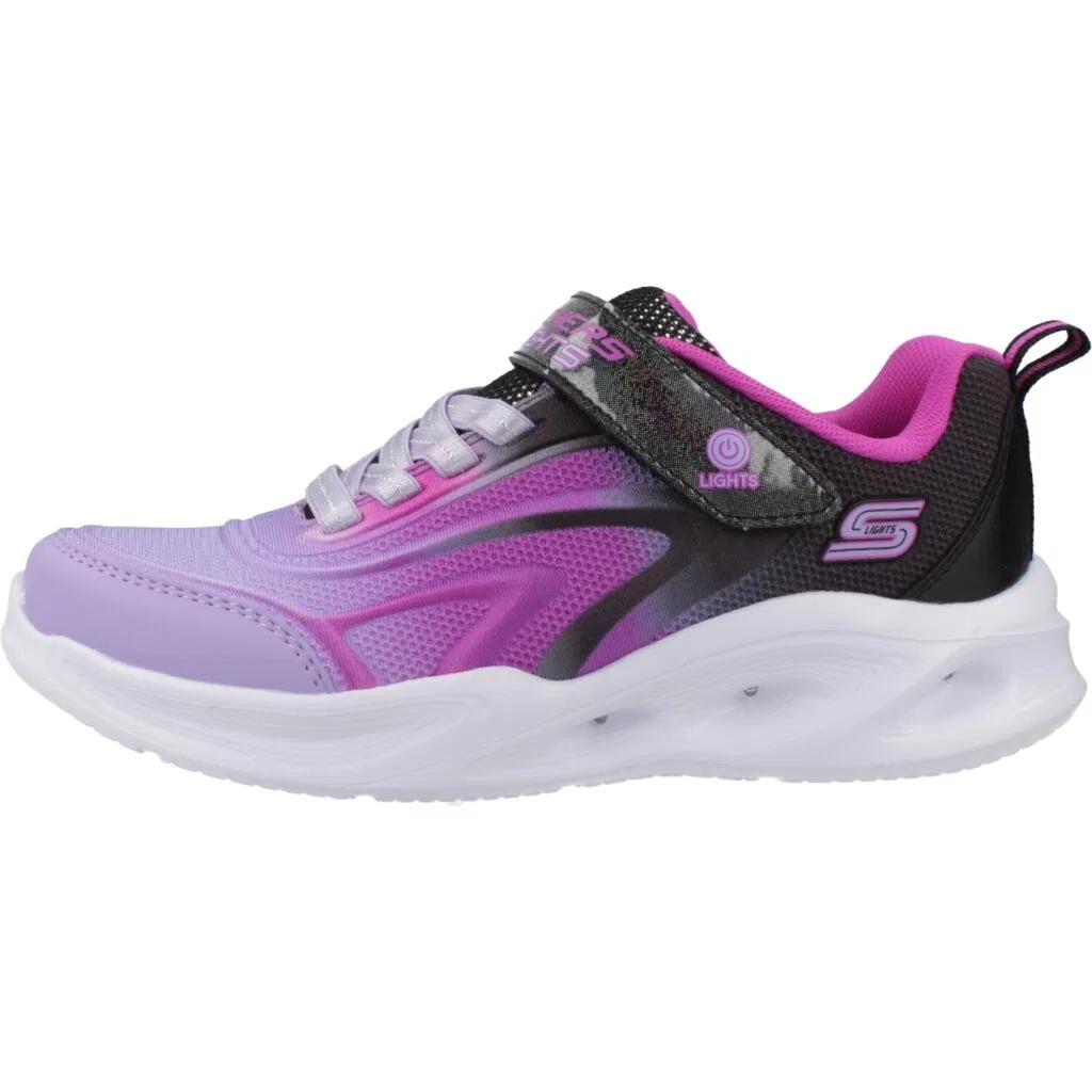 Детские кроссовки для девочек с LED-подсветкой Sola Glow Skechers, Цвет Violett — фото 2