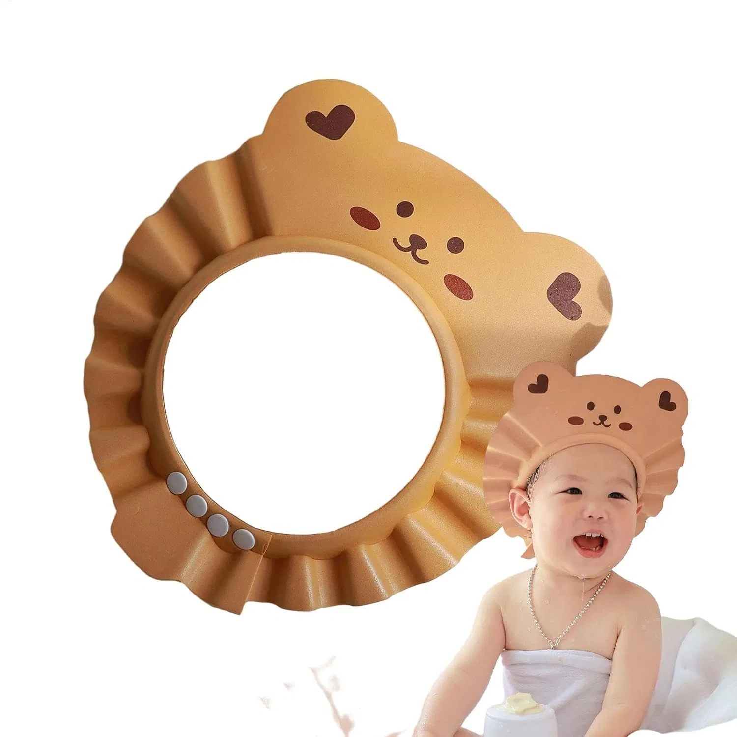 Детская шапочка для душа, Медвежонок, EVA, 28 см, Teddyplüsch Generic