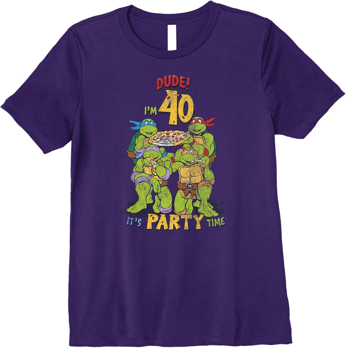 

Женская футболка Teenage Mutant Ninja Turtles 40th Birthday Pizza Party Premium, фиолетовый