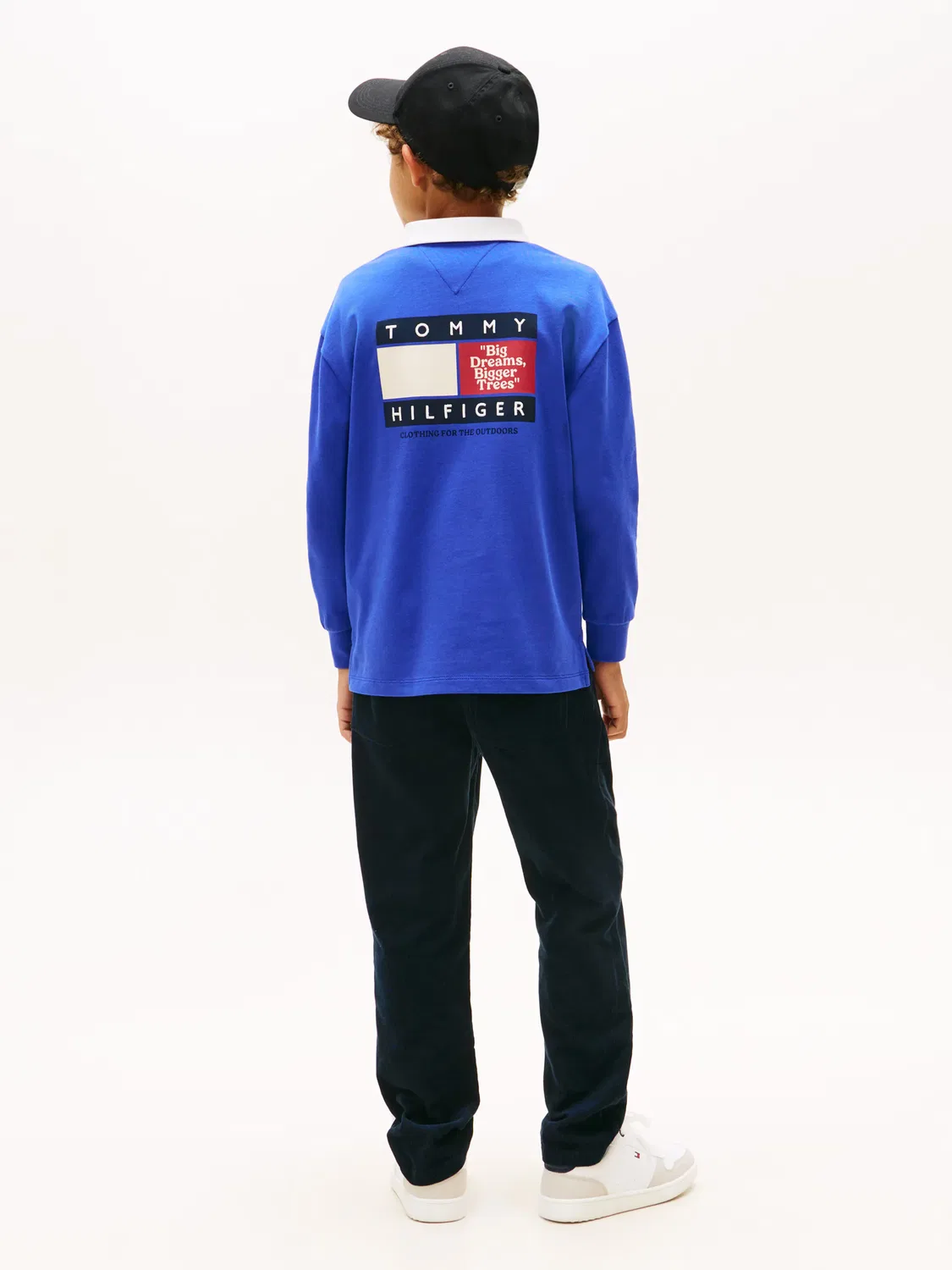 Детское поло для мальчиков с длинным рукавом Tommy Hilfiger, Azul — фото 2