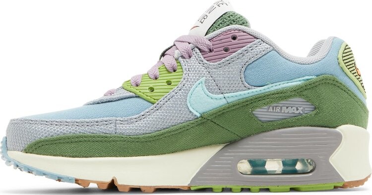 Кроссовки Nike Air Max 90 SE GS 'Sun Club - Worn Blue Treeline', многоцветный — фото 4