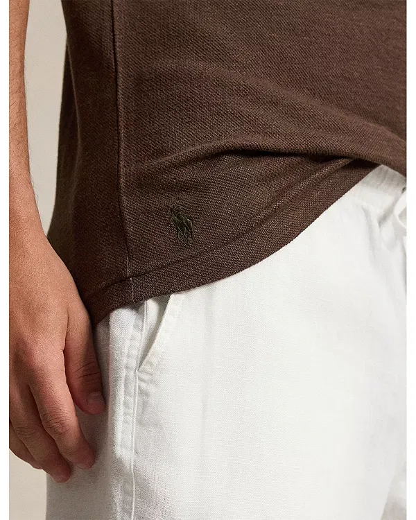 Мужская футболка с сетчатым узором Polo Ralph Lauren, Nutmeg Brown — фото 4