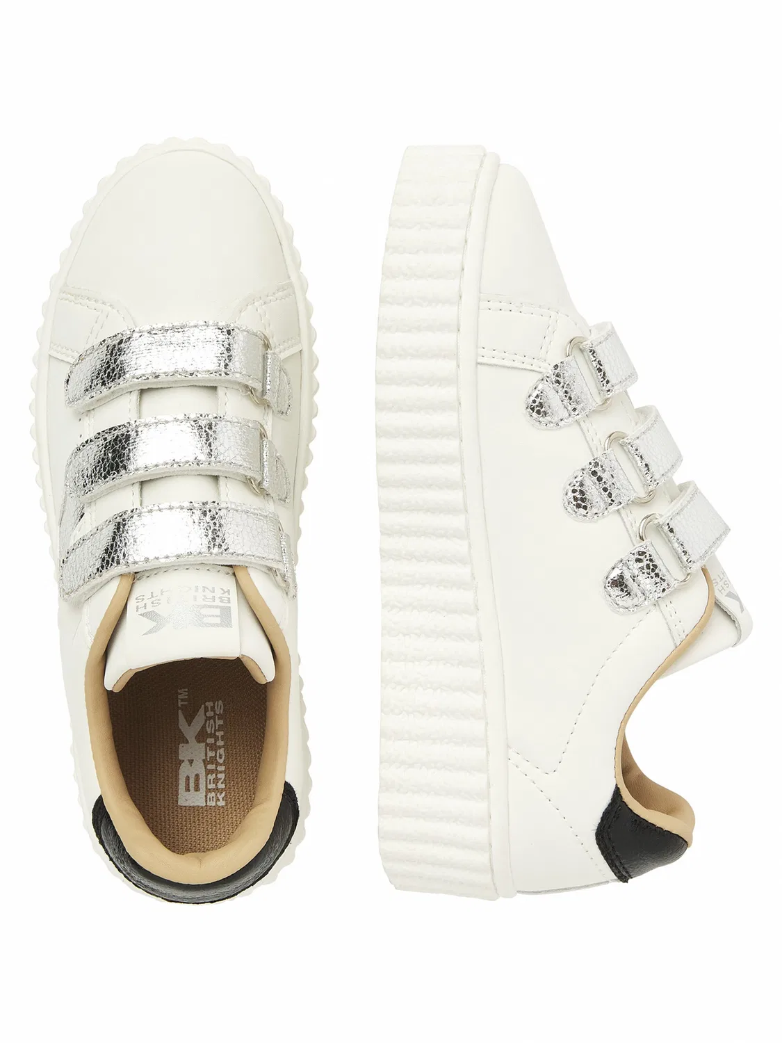 Кроссовки British Knights BLISS VELCRO белого цвета — фото 2