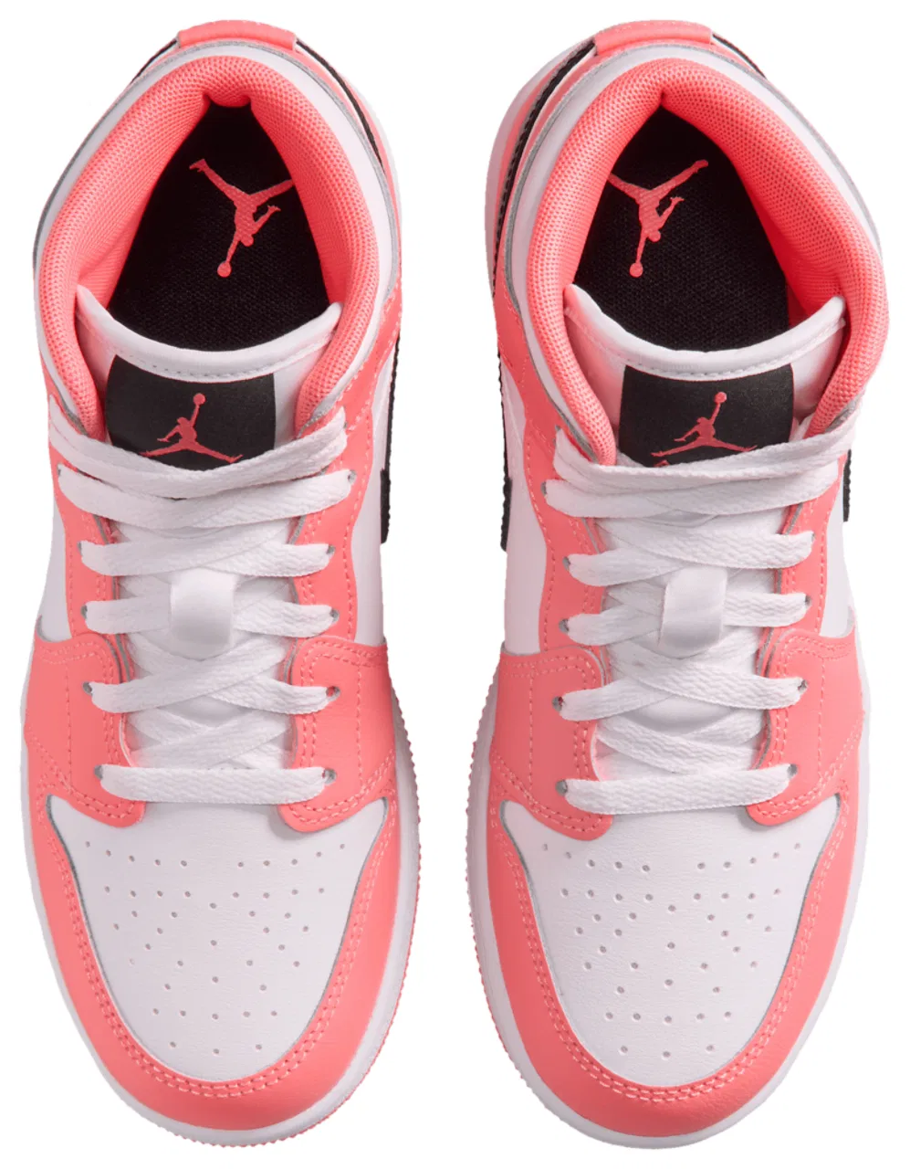 Кроссовки для девочек AJ1 Mid Jordan, цвет Pink Gaze/Black/White — фото 4