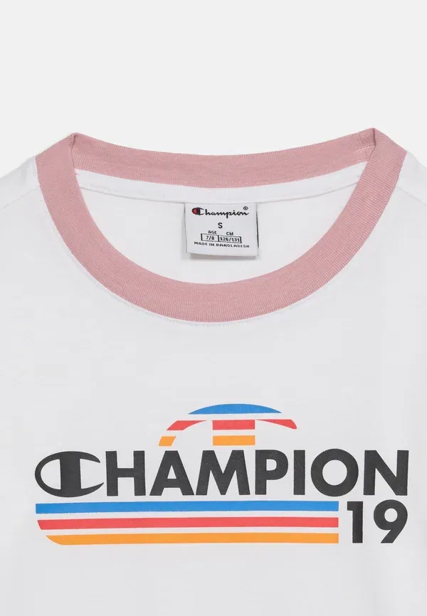 Спортивная одежда, стандартный крой, футболка с принтом Champion, белый — фото 4