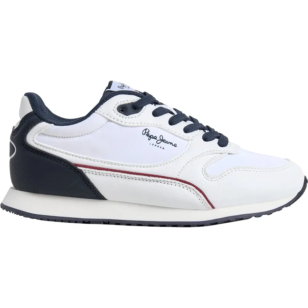 Детские кроссовки для мальчиков с контрастной пяткой Bexley Origin Pepe jeans, White