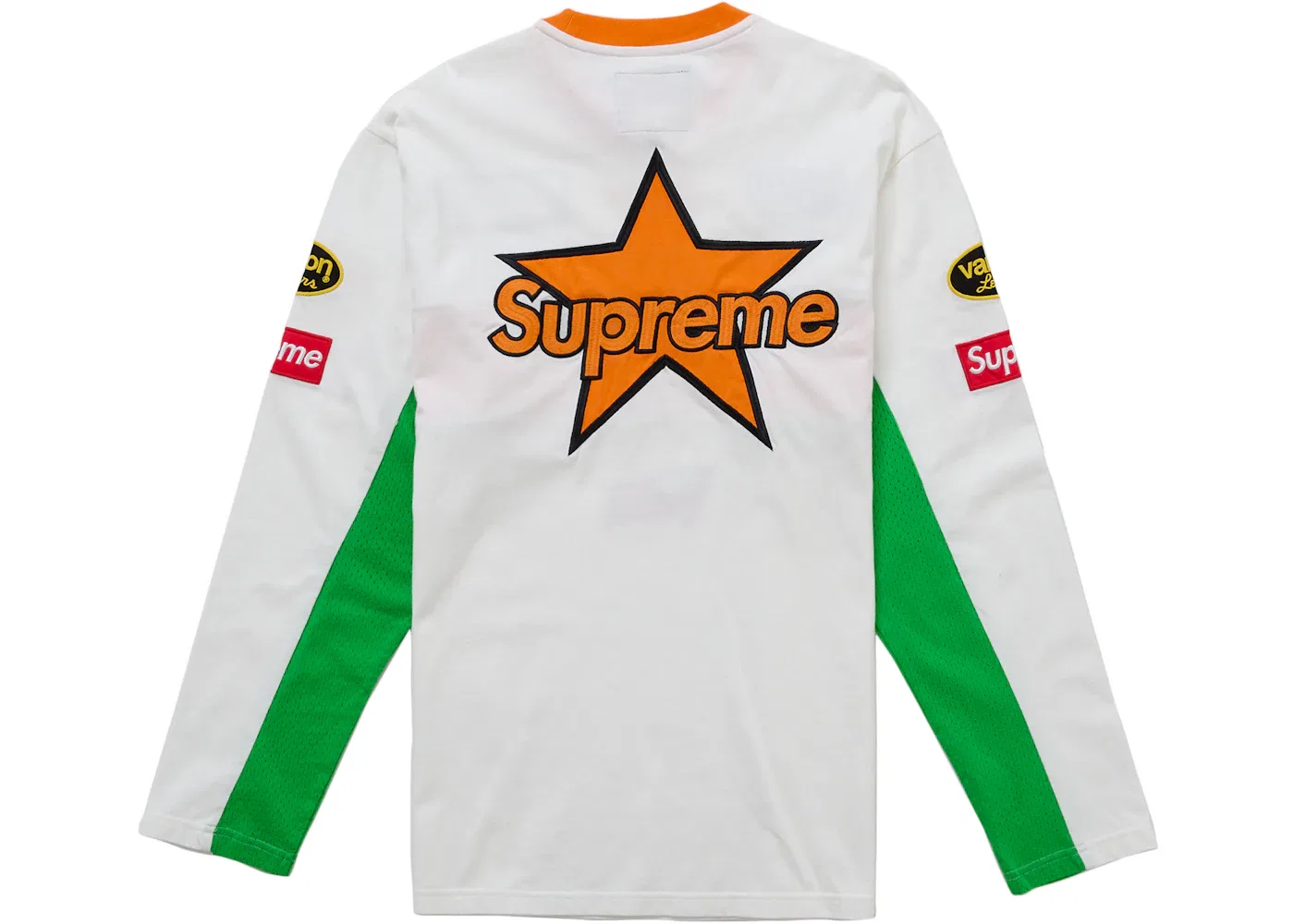 Мужская футболка с длинным рукавом Supreme Vanson Leathers Top, White — фото 2