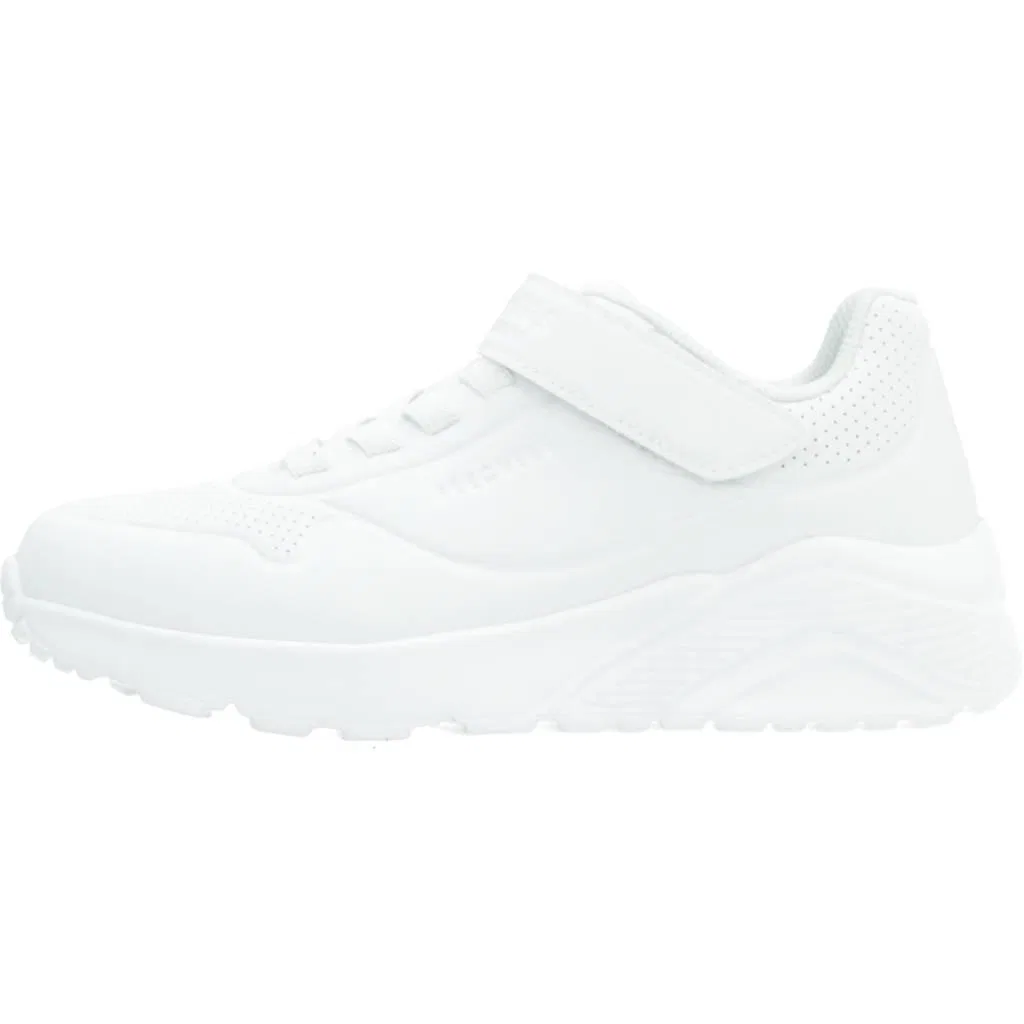 Детские кроссовки из эко-кожи Skechers Uno Lite, Weiß — фото 2