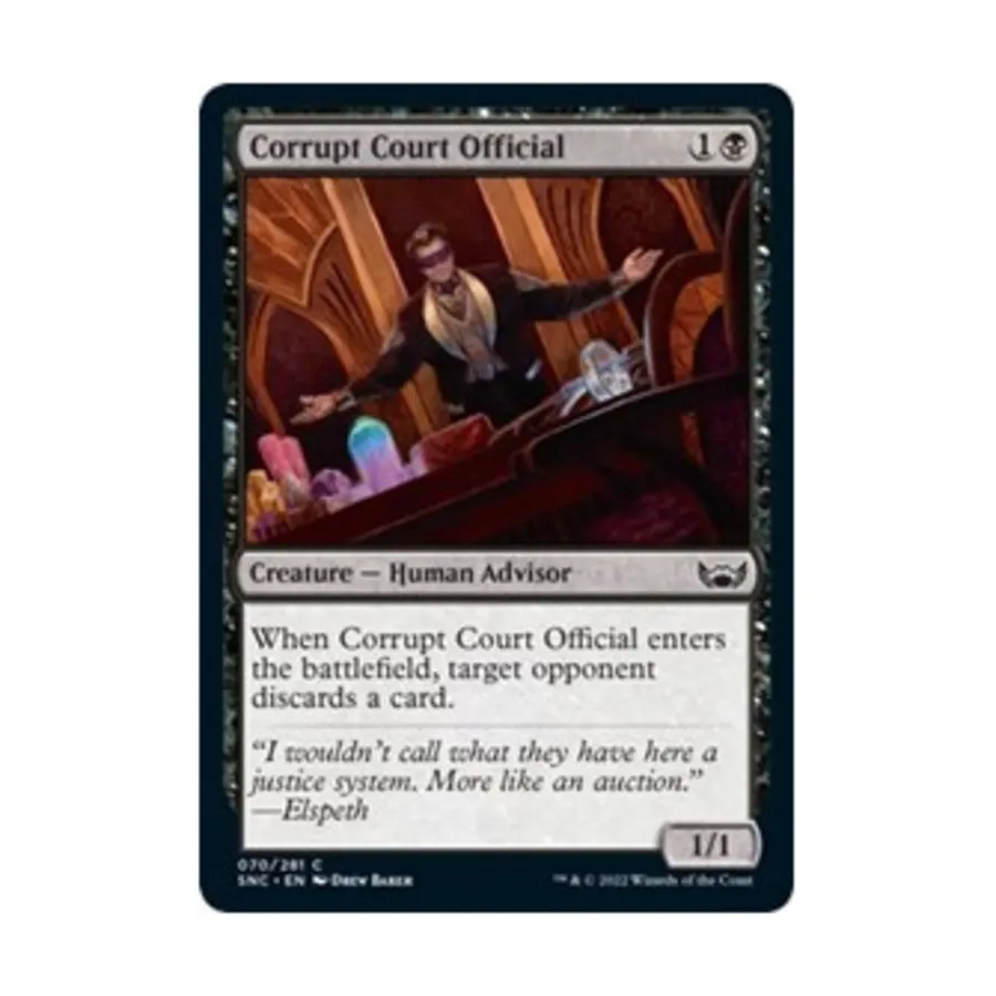 

CCG Коррумпированный судебный чиновник (C), MTG - Streets of New Capenna