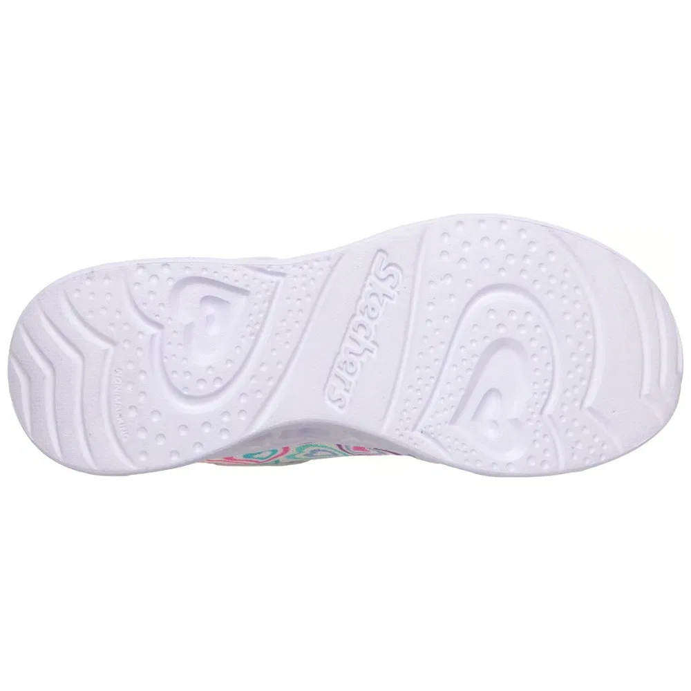 Детские кроссовки для девочек со светящейся подошвой Heart Lights Boogie Love Skechers — фото 3