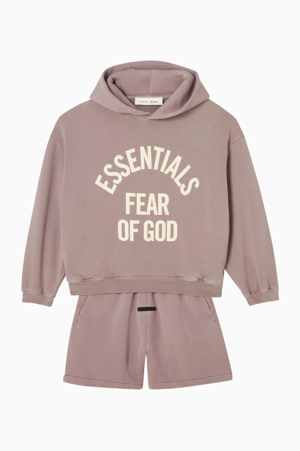 Шорты из хлопкового футера с принтом Fear of God Essentials — фото 2