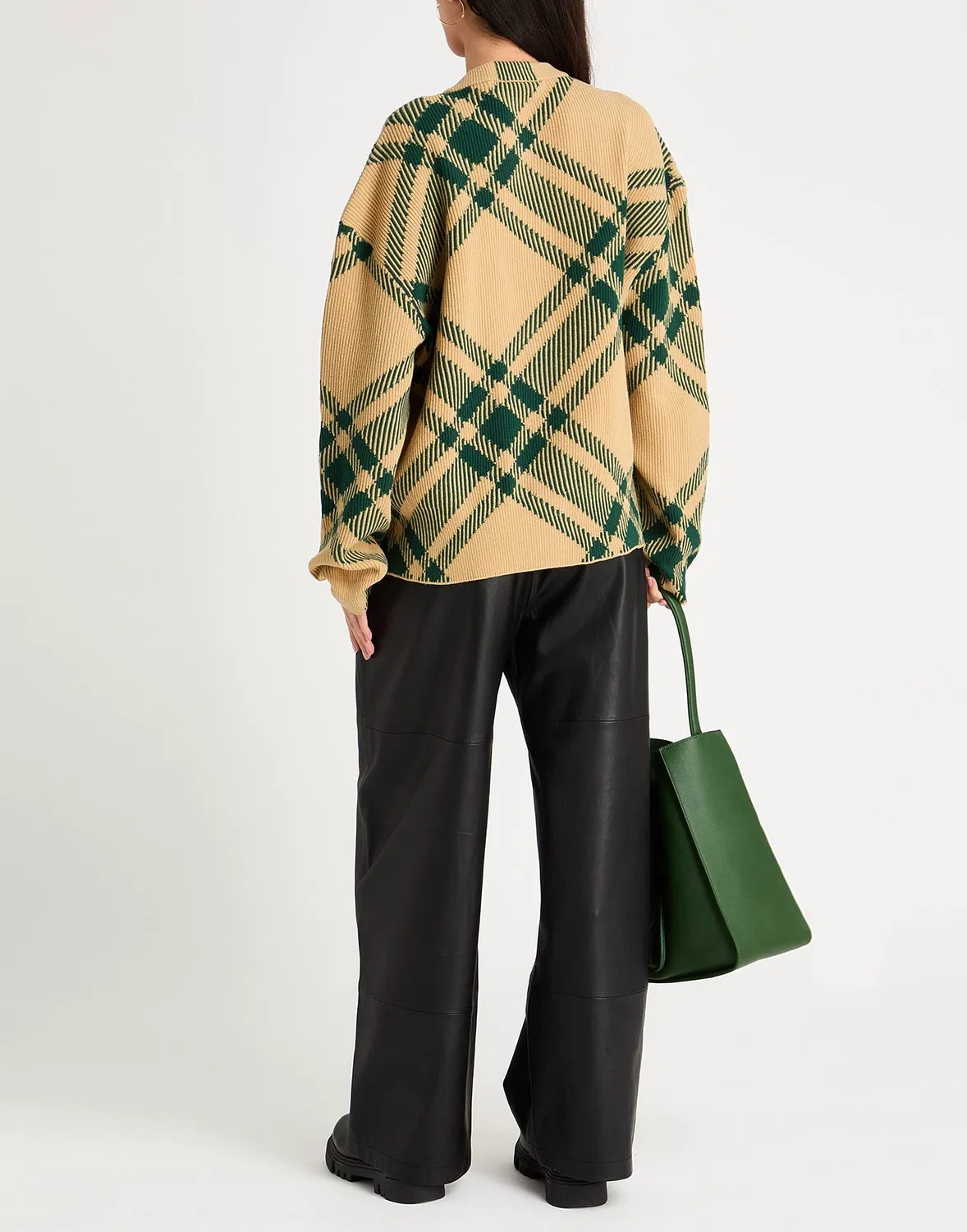 Женский кардиган с интарсией Burberry, бежевый — фото 3