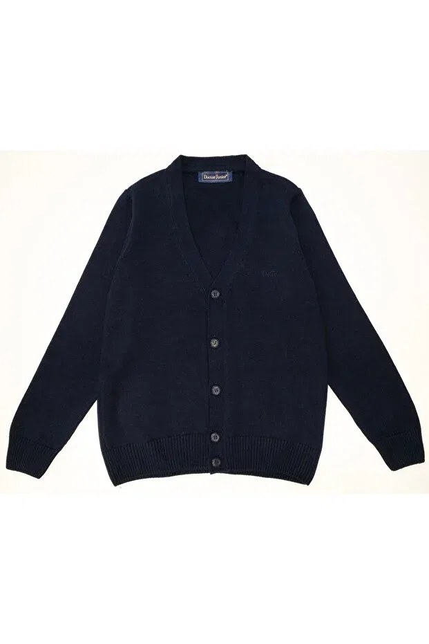 Детский кардиган для мальчиков классический Doctor Junior, Navy Blue — фото 2