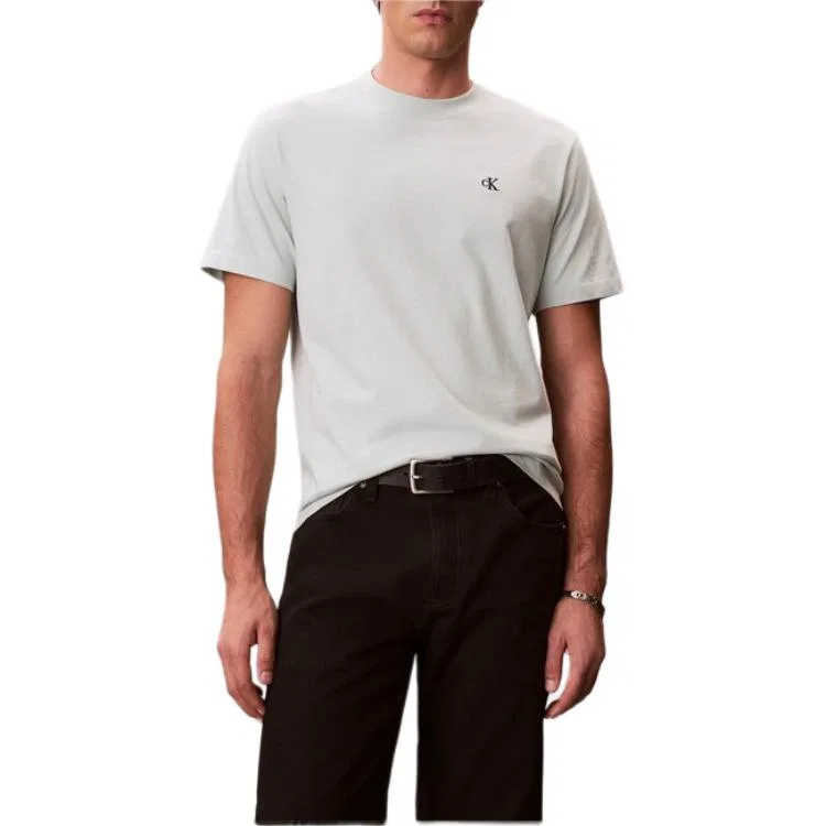 Мужская футболка с круглым вырезом прямого кроя Mint Green Calvin Klein