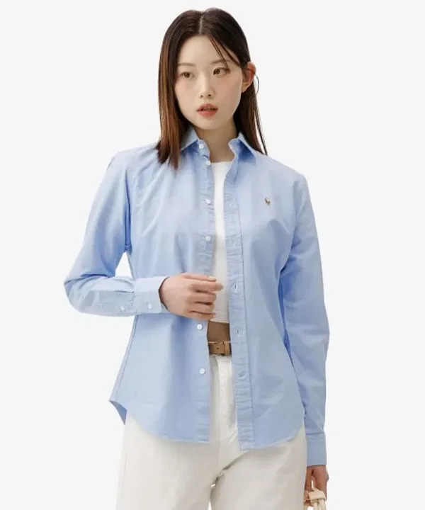 Оксфордская рубашка, классический крой, Polo Ralph Lauren, синий