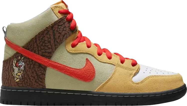 

Кроссовки Nike Color Skates x Dunk High SB 'Kebab and Destroy', загар, Бежевый, Кроссовки Nike Color Skates x Dunk High SB 'Kebab and Destroy', загар