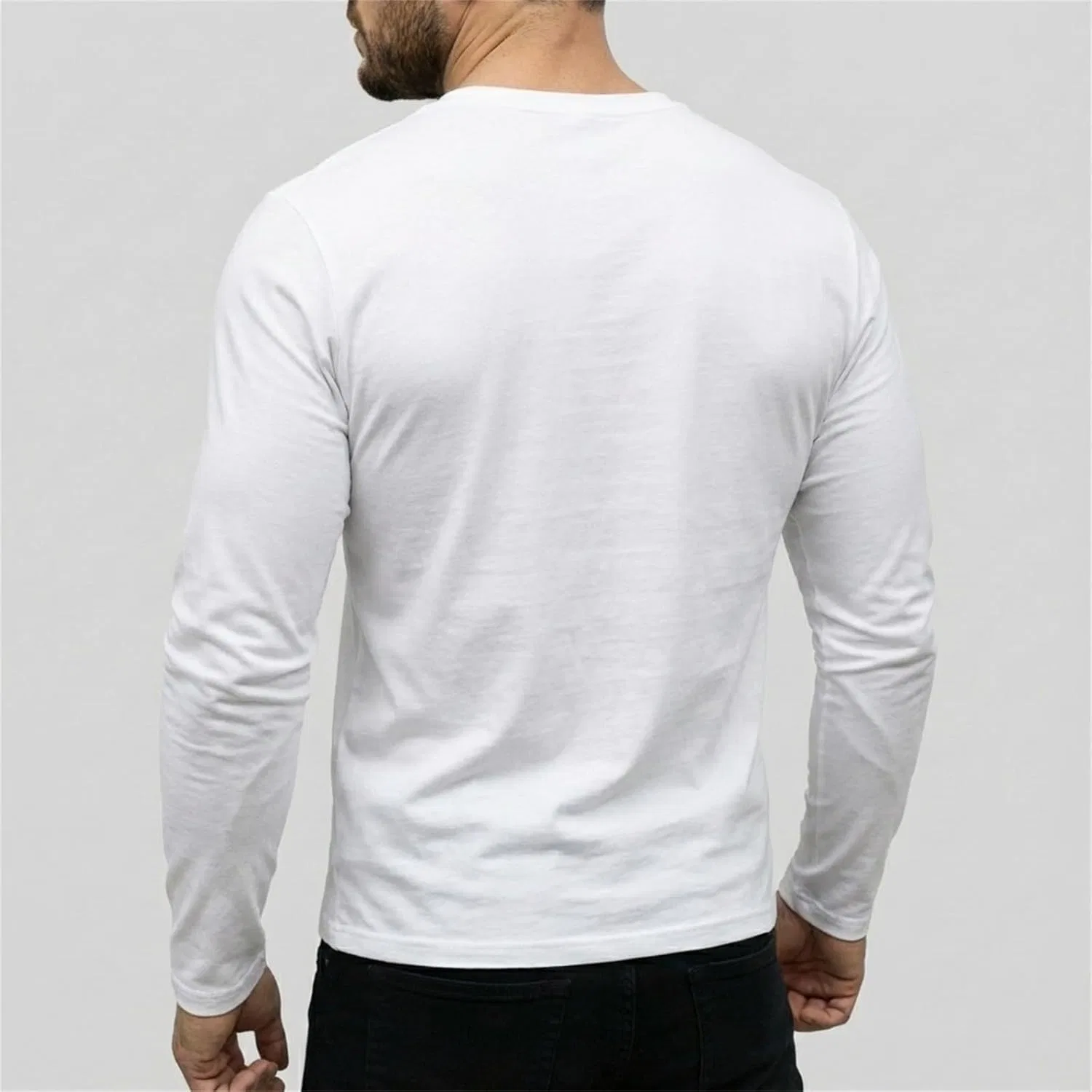 Мужская компрессионная футболка для тренировок Long Sleeve, White — фото 3