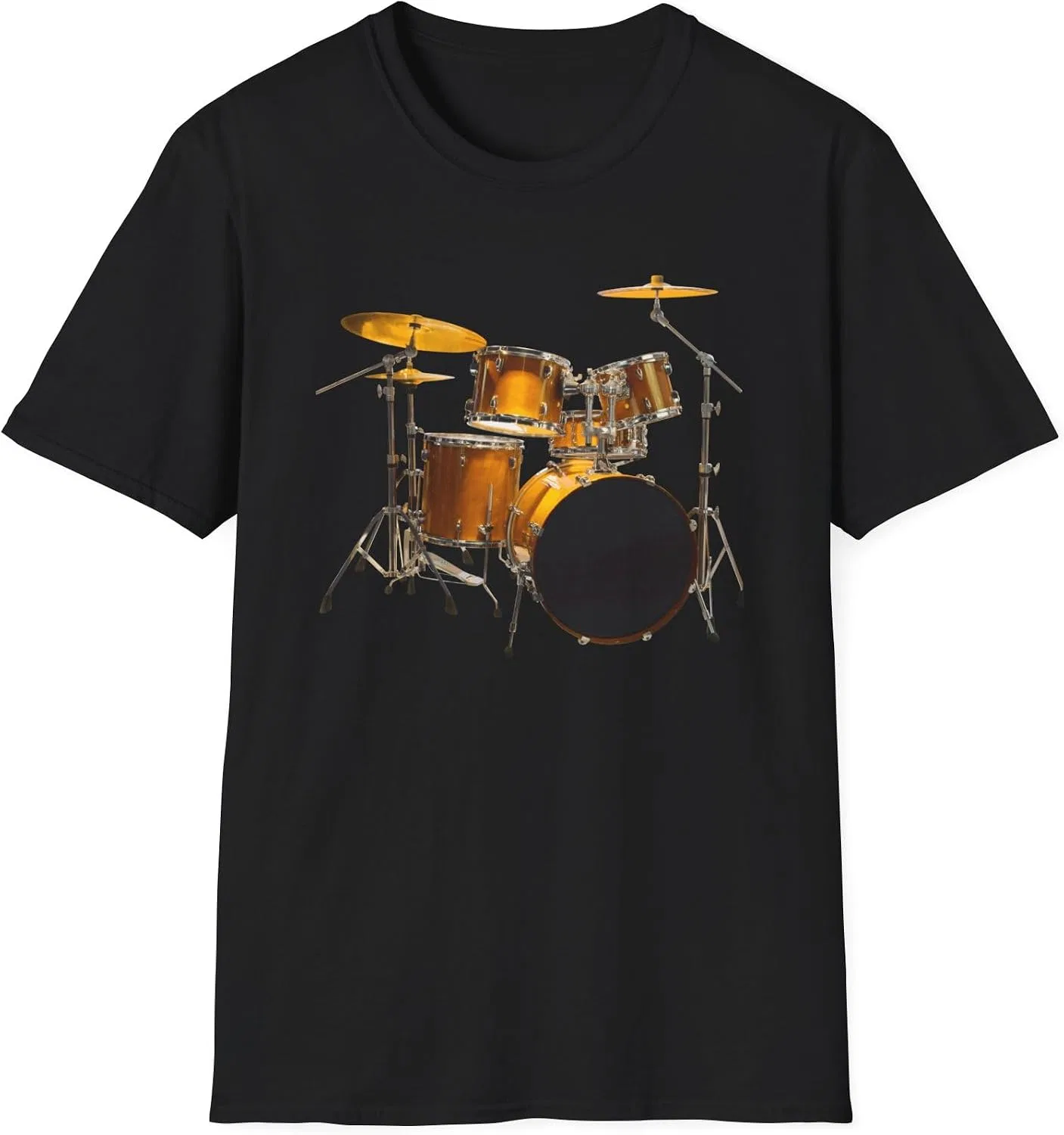 Футболка с барабанной установкой Gildan 64000, Black
