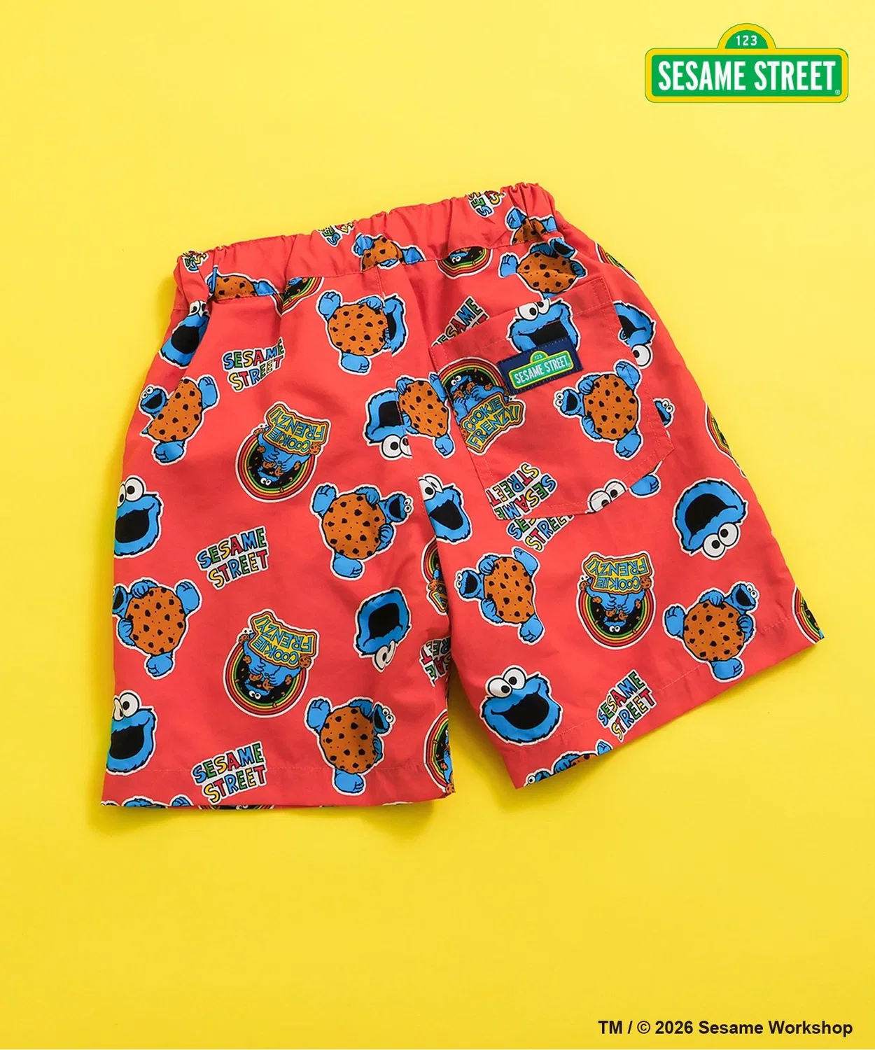 Детские плавки с принтом Sesame Street Breeze, Красный