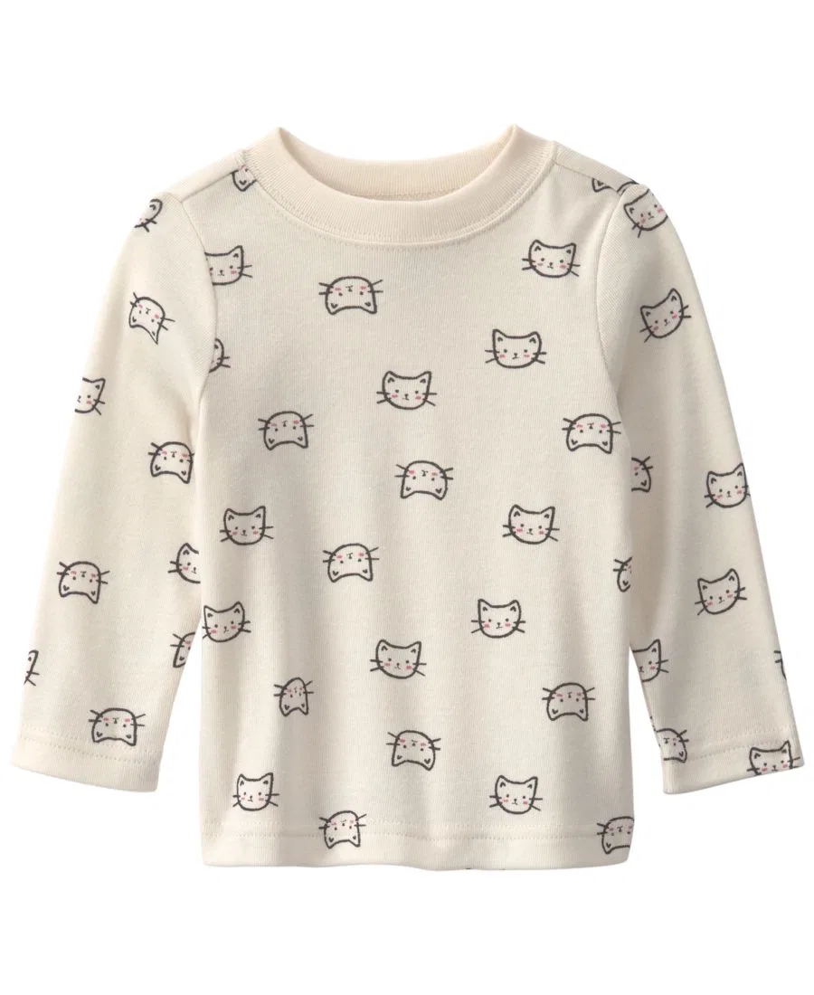 Комплект из лонгслива с принтом и комбинезона из вельвета, модель Cat Carter's, Pink — фото 3
