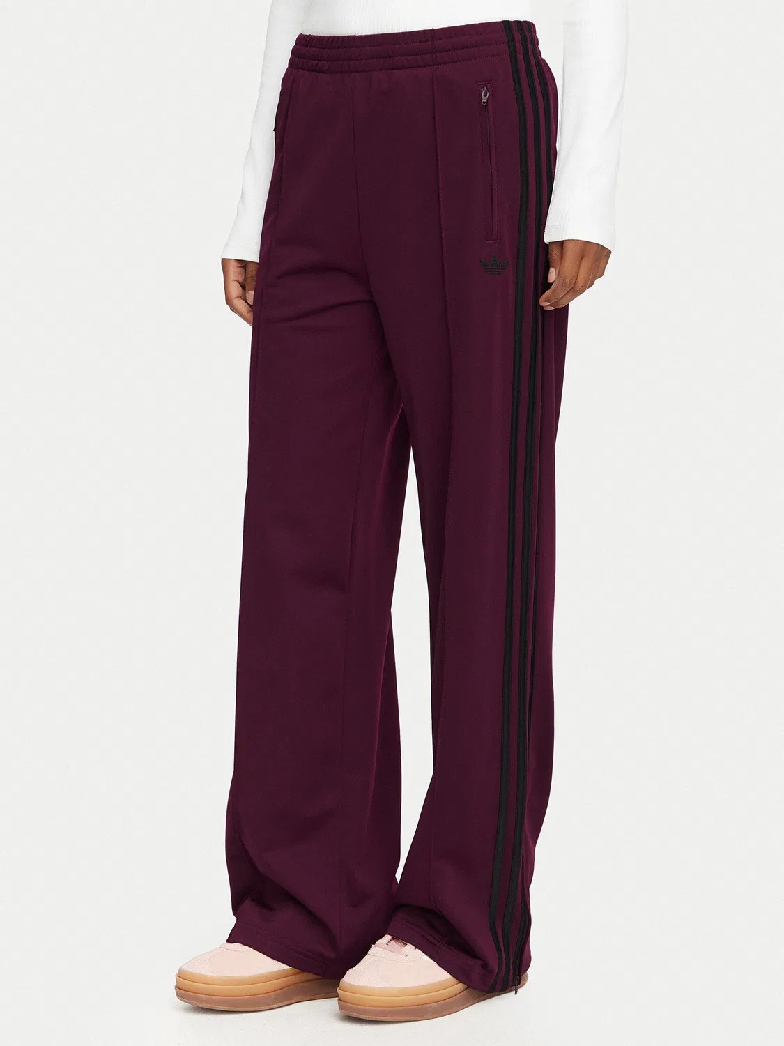 Женские спортивные брюки свободного кроя Firebird Loose Tracksuit Adidas, темно-красный