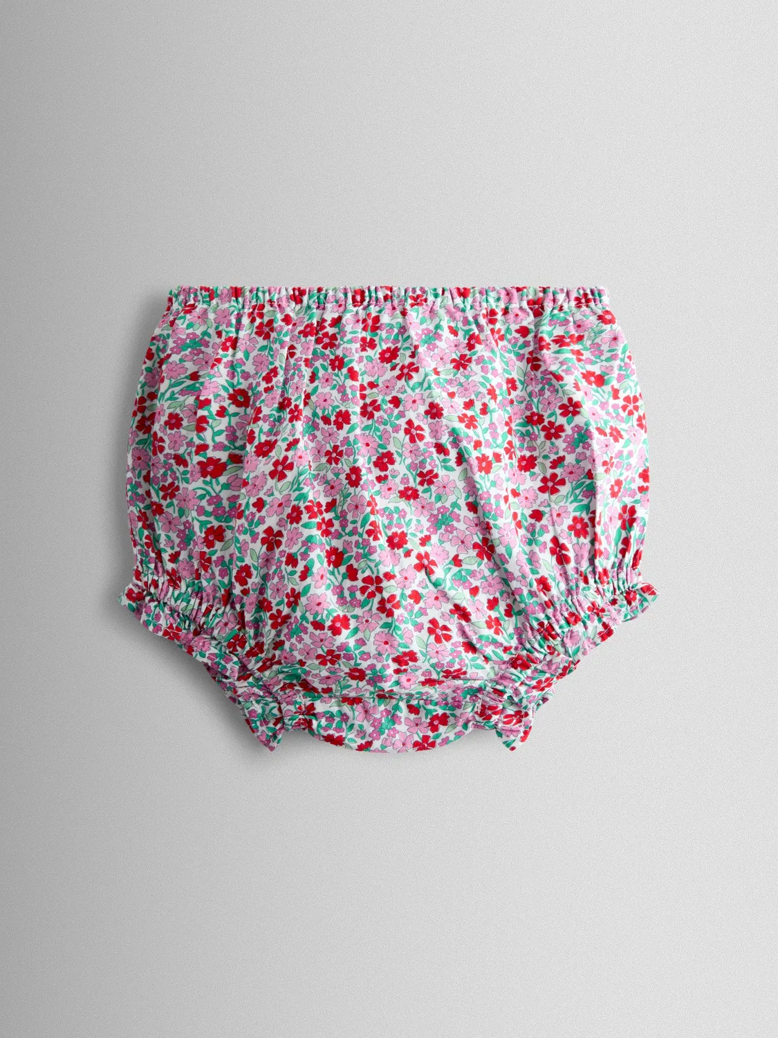 Платье детское с вышивкой Smocked Floral Jojo Maman Bébé, красный цветочный принт — фото 4