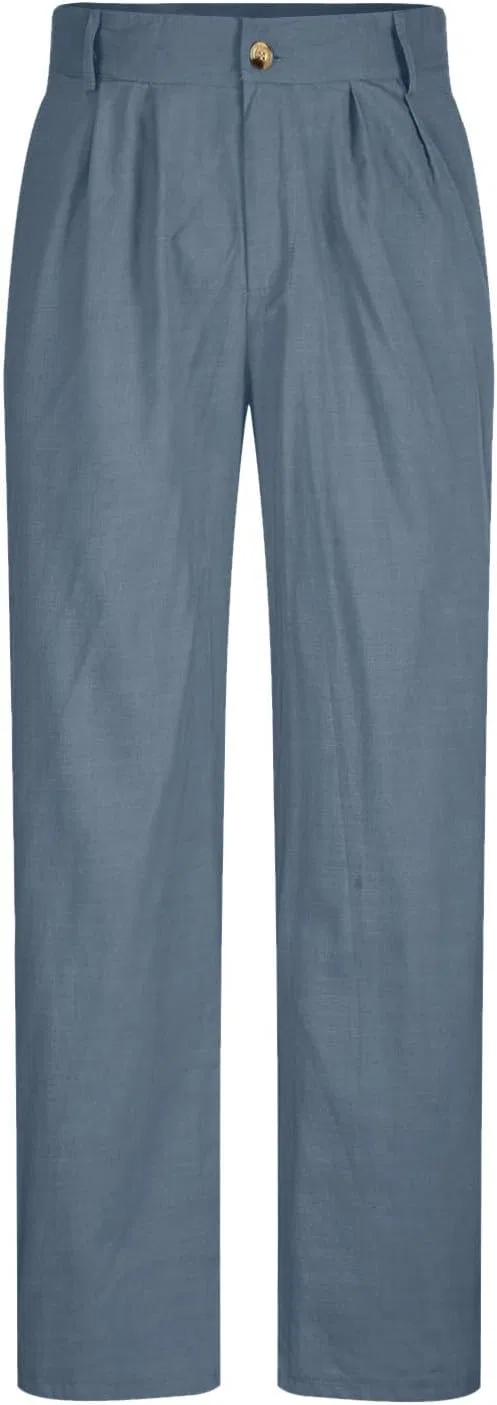 Мужские брюки прямого кроя с эластичным поясом, Lightweight Work Golf Pant, светло-синий — фото 4