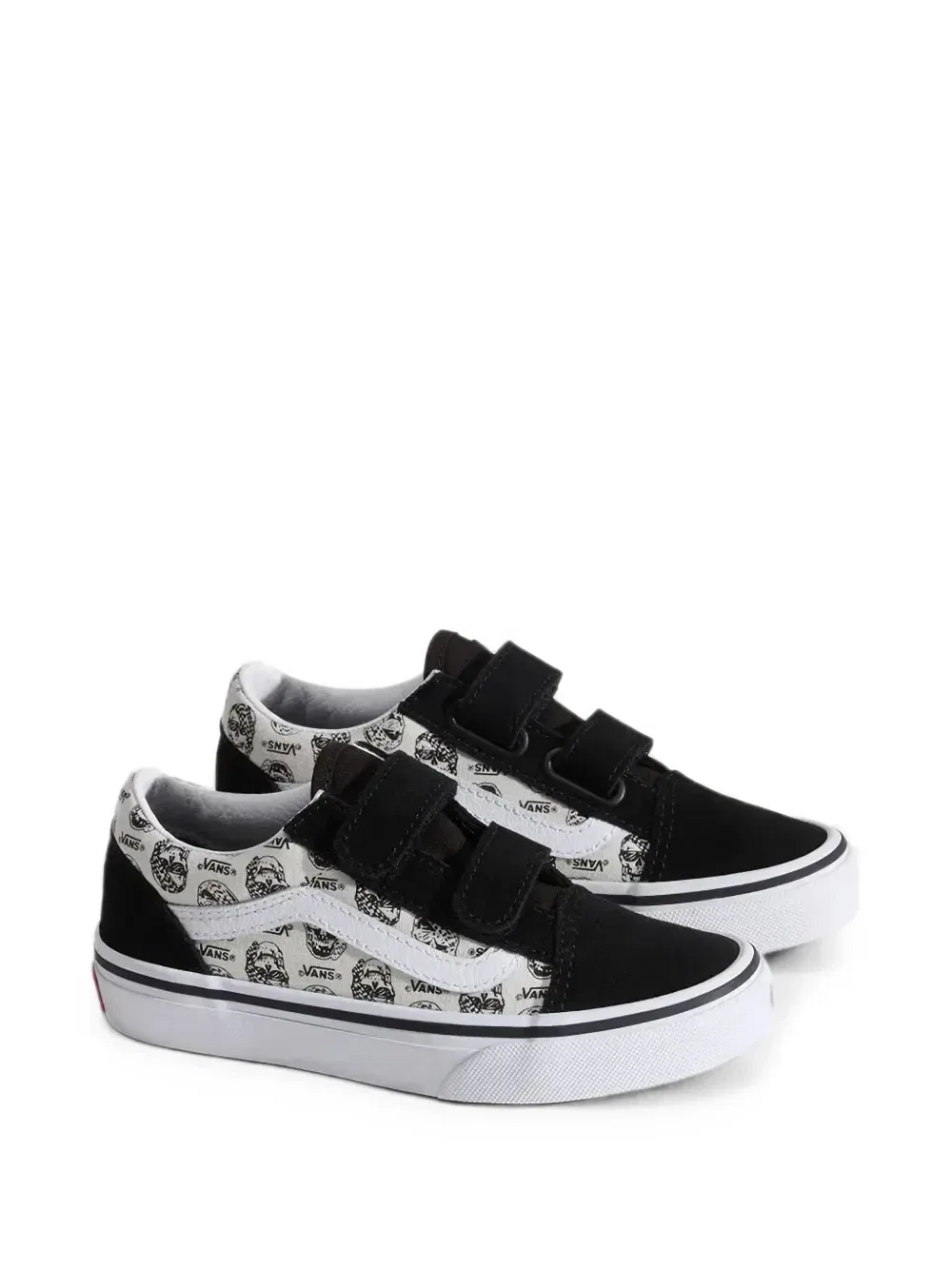 Кроссовки Old Skool V с низким верхом и принтом в виде черепов Vans Kids, белый