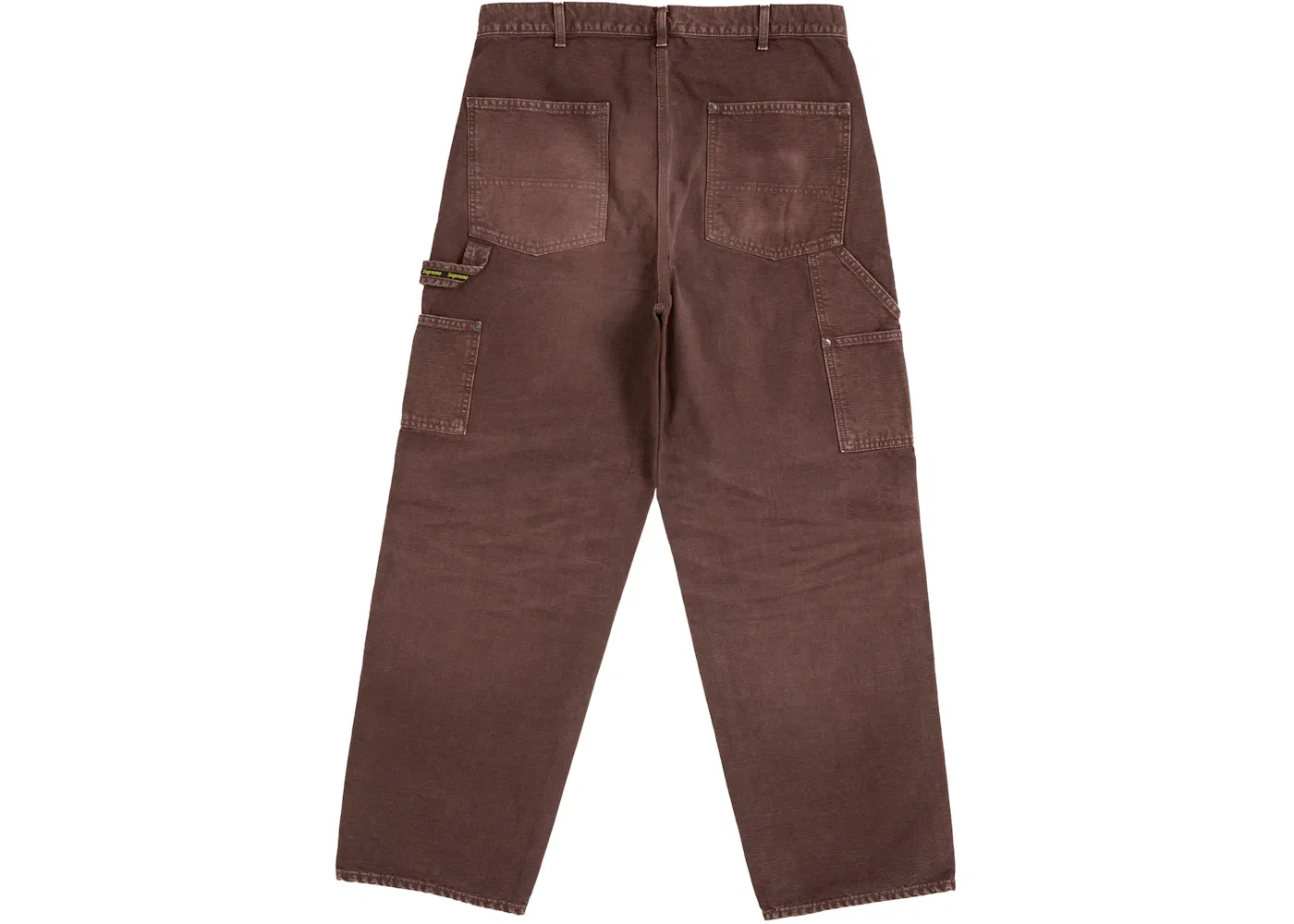 Мужские брюки с двумя накладными карманами Supreme Worn Double Knee Painter Pant, Brown — фото 2