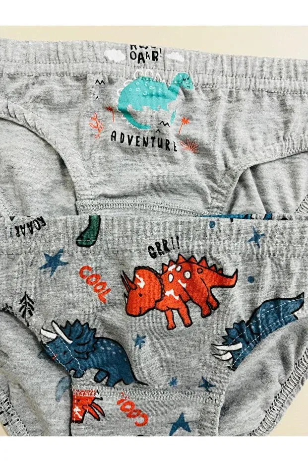 Детский комплект нижнего белья для мальчиков с принтом Elmas Kids, Gray — фото 4