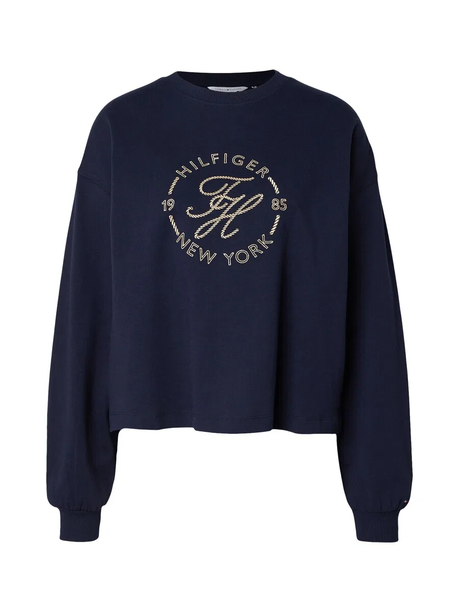 Футболка TOMMY HILFIGER 'ROUNDAL' темно-синего цвета