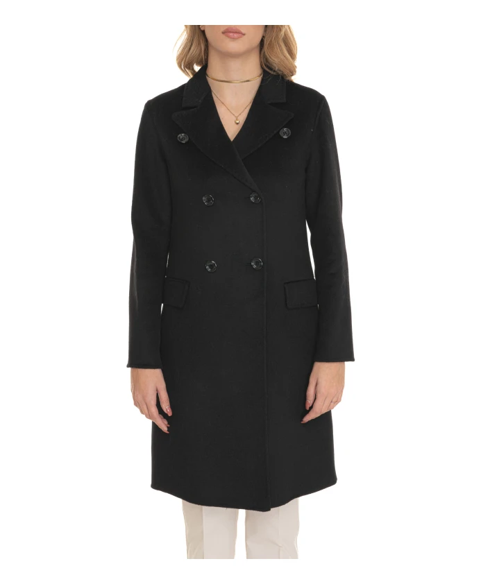 

Классическое двубортное пальто из шерстяной смеси Liu Jo, черный
